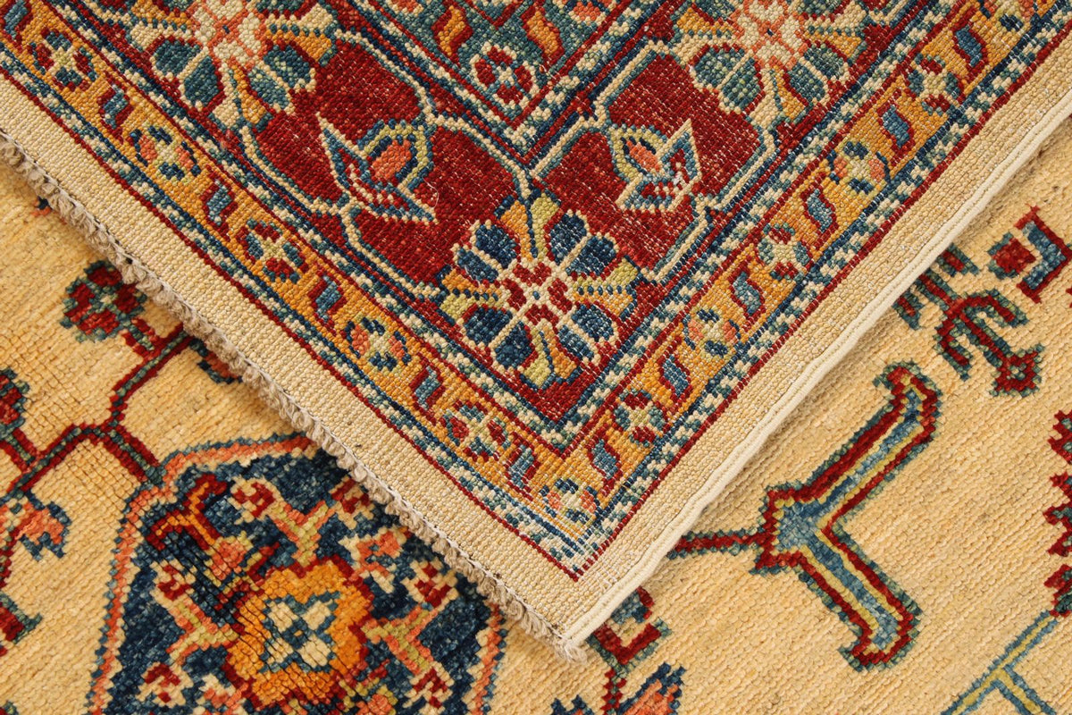 4x6 Red and Beige Kazak Tribal Rug