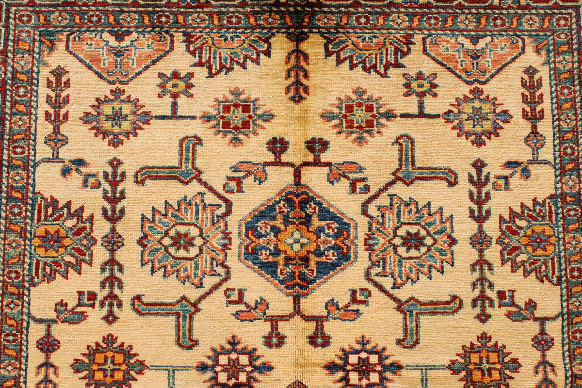 4x6 Red and Beige Kazak Tribal Rug