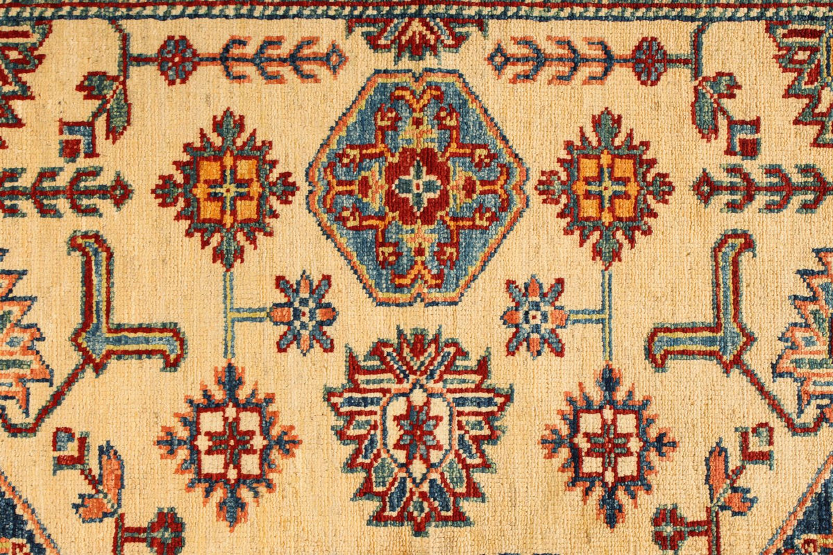 4x6 Red and Beige Kazak Tribal Rug