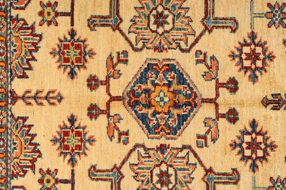 4x6 Red and Beige Kazak Tribal Rug