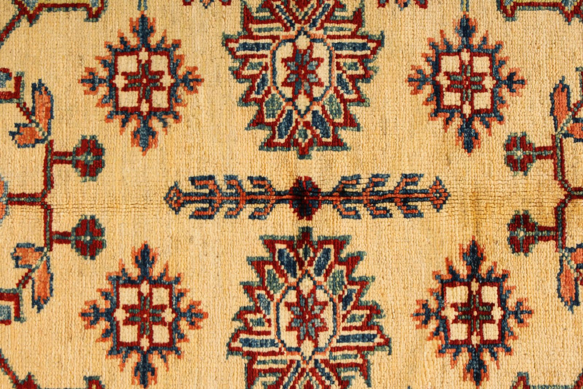 4x6 Red and Beige Kazak Tribal Rug