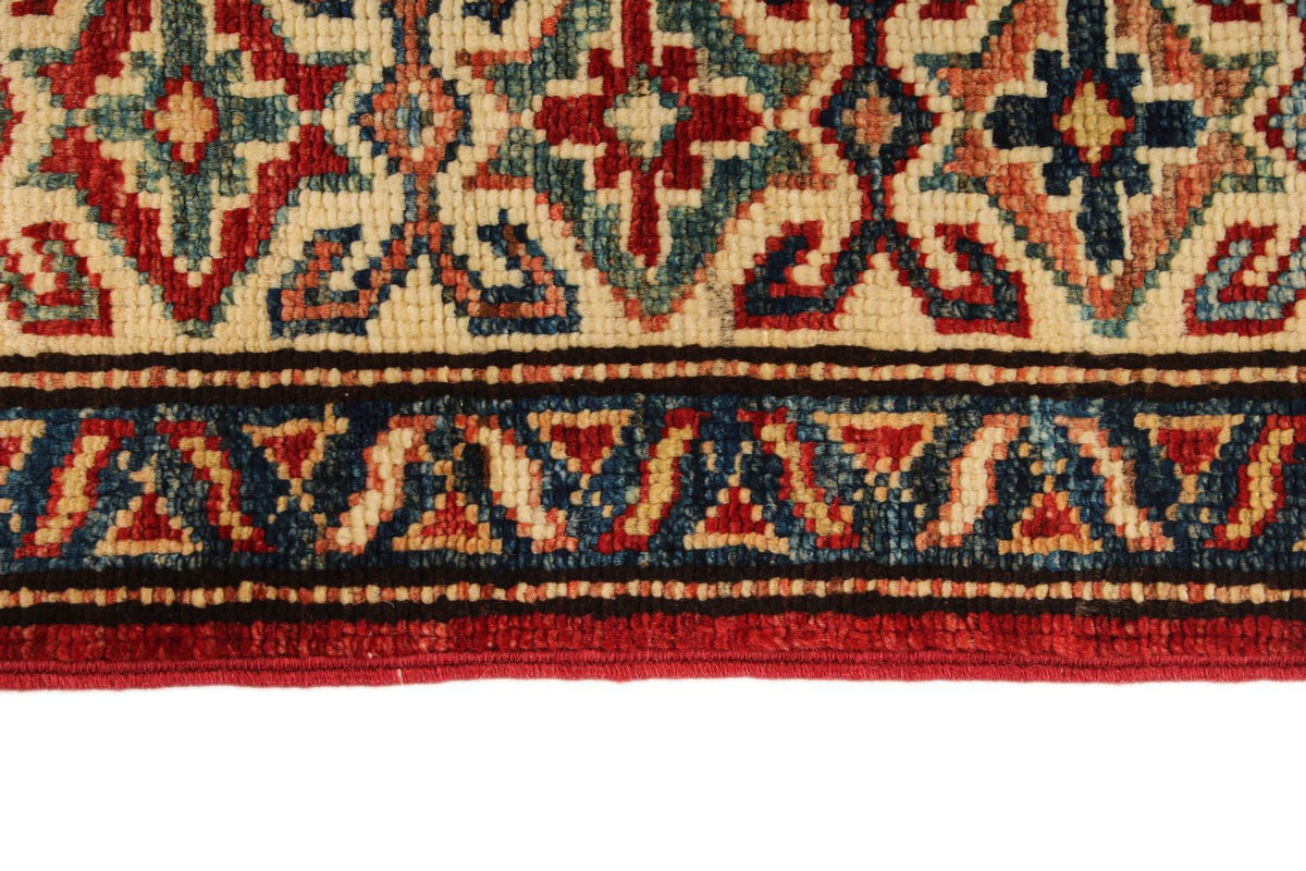 4x6 Red and Beige Kazak Tribal Rug