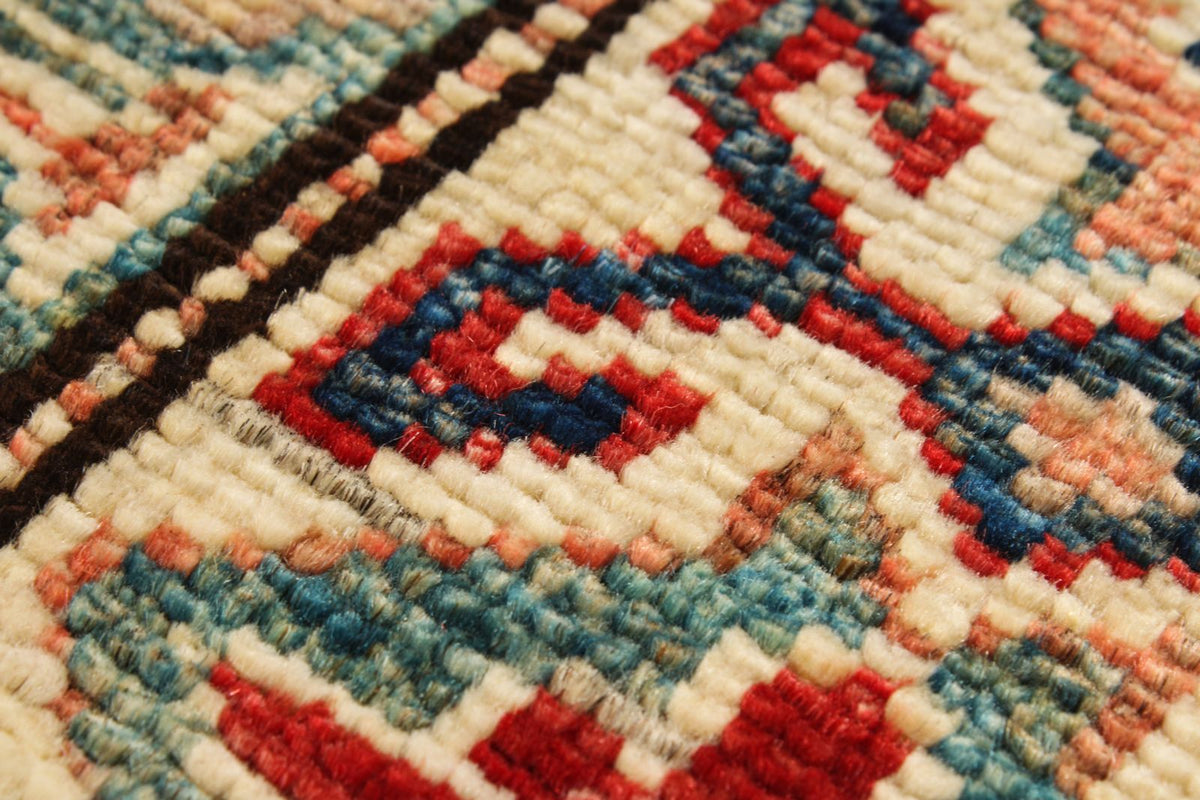 4x6 Red and Beige Kazak Tribal Rug