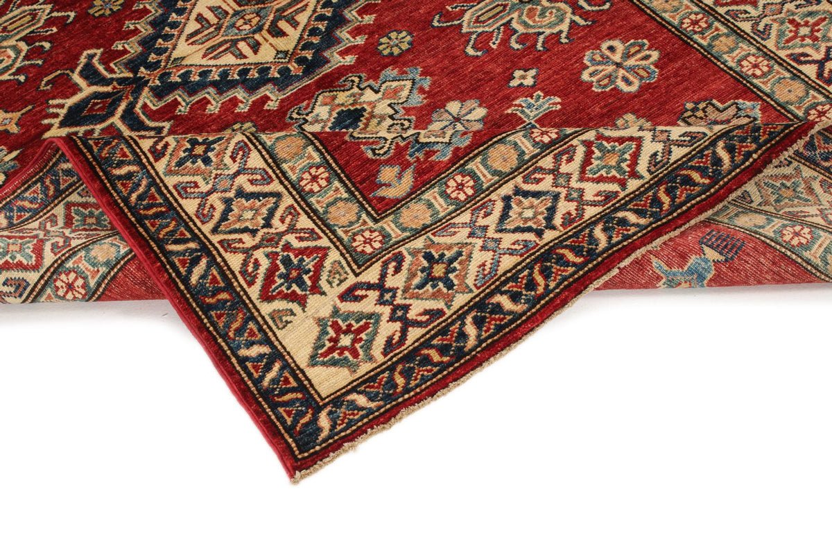 4x6 Red and Beige Kazak Tribal Rug