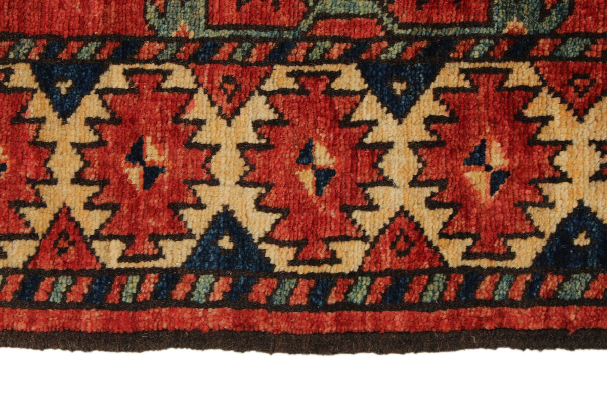 3x10 Red and Ivory Turkish Tribal Runner