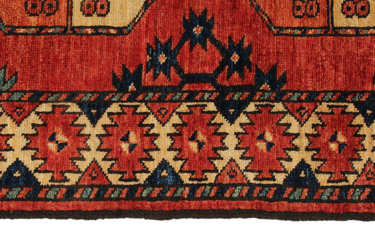 3x10 Red and Ivory Turkish Tribal Runner