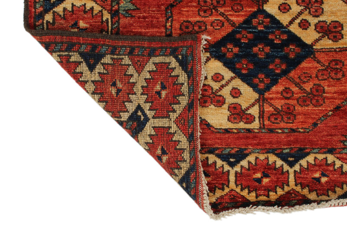 3x10 Red and Ivory Turkish Tribal Runner