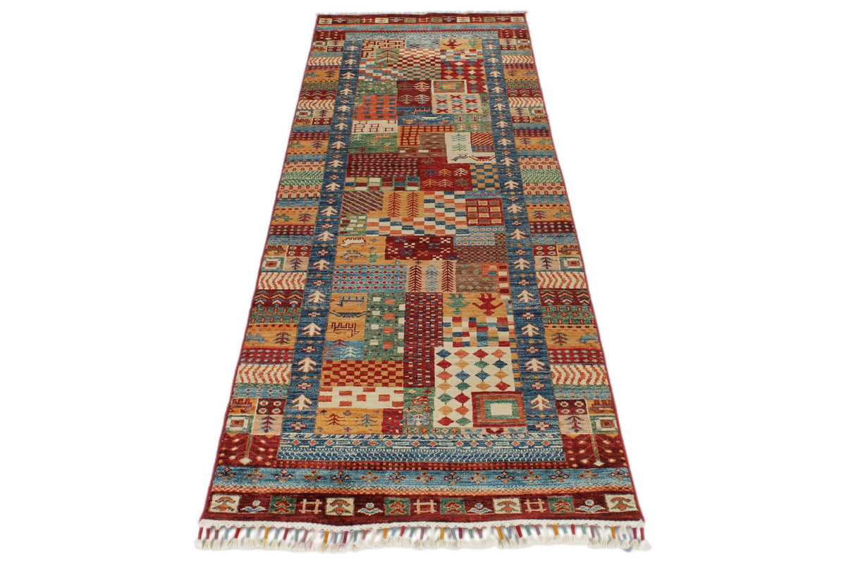 3x8 Multicolor Turkish Tribal Rug