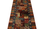 3x8 Multicolor Turkish Tribal Rug