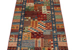 3x8 Multicolor Turkish Tribal Rug