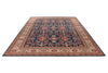 9x12 Navy and Ivory Kazak Tribal Rug