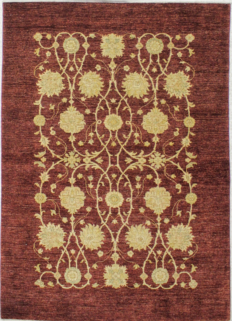 5x8 Brown and Gold Modern Contemporary Rug
