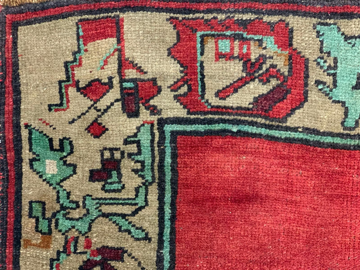 5x12 Red and Brown Turkish Tribal Runner