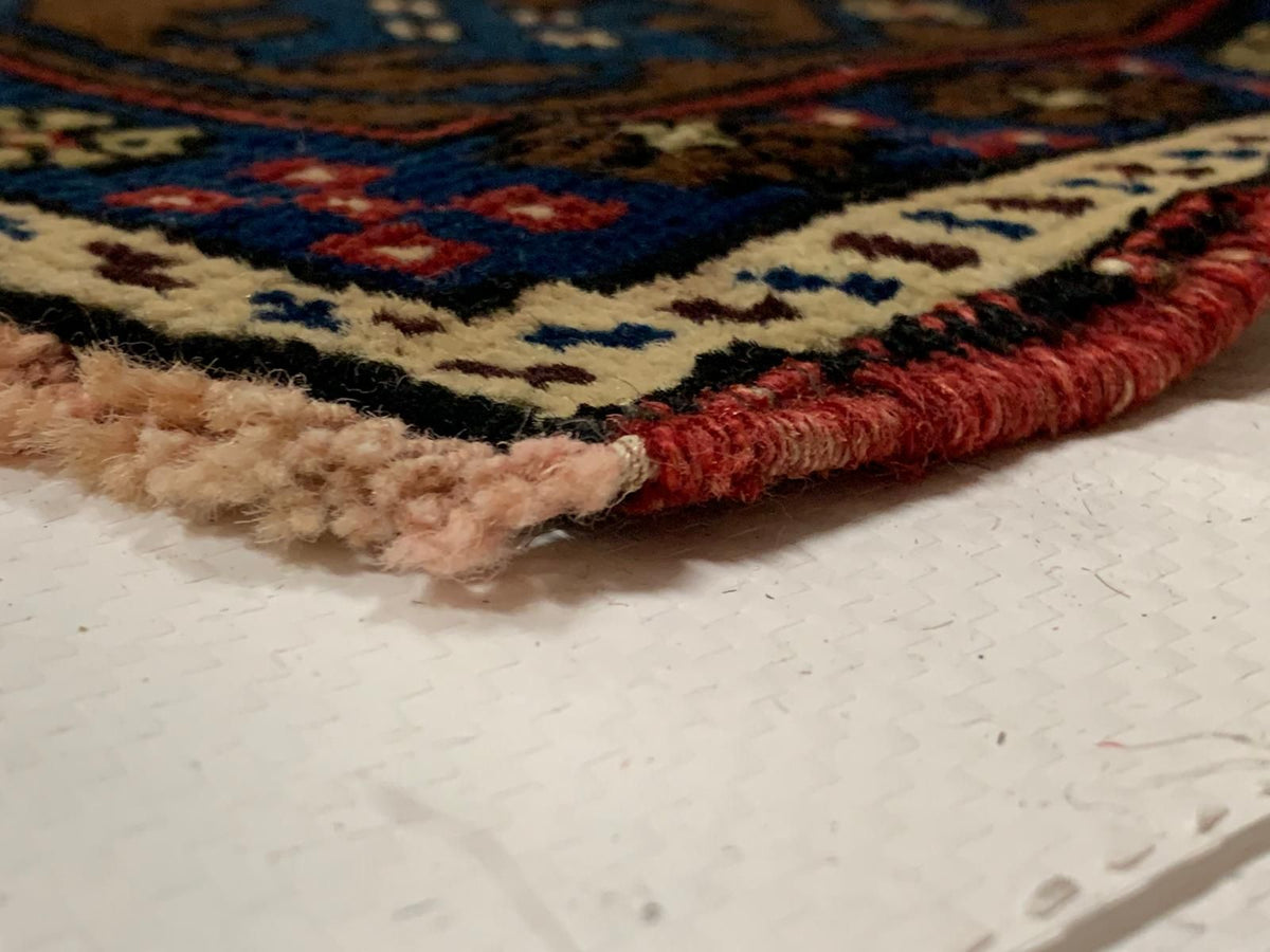 5x8 Red and Navy Turkish Tribal Rug