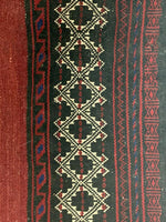 5x5 Red and Green Anatolian Tribal Rug