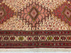 7x10 Ivory and Red Turkish Patchwork Rug
