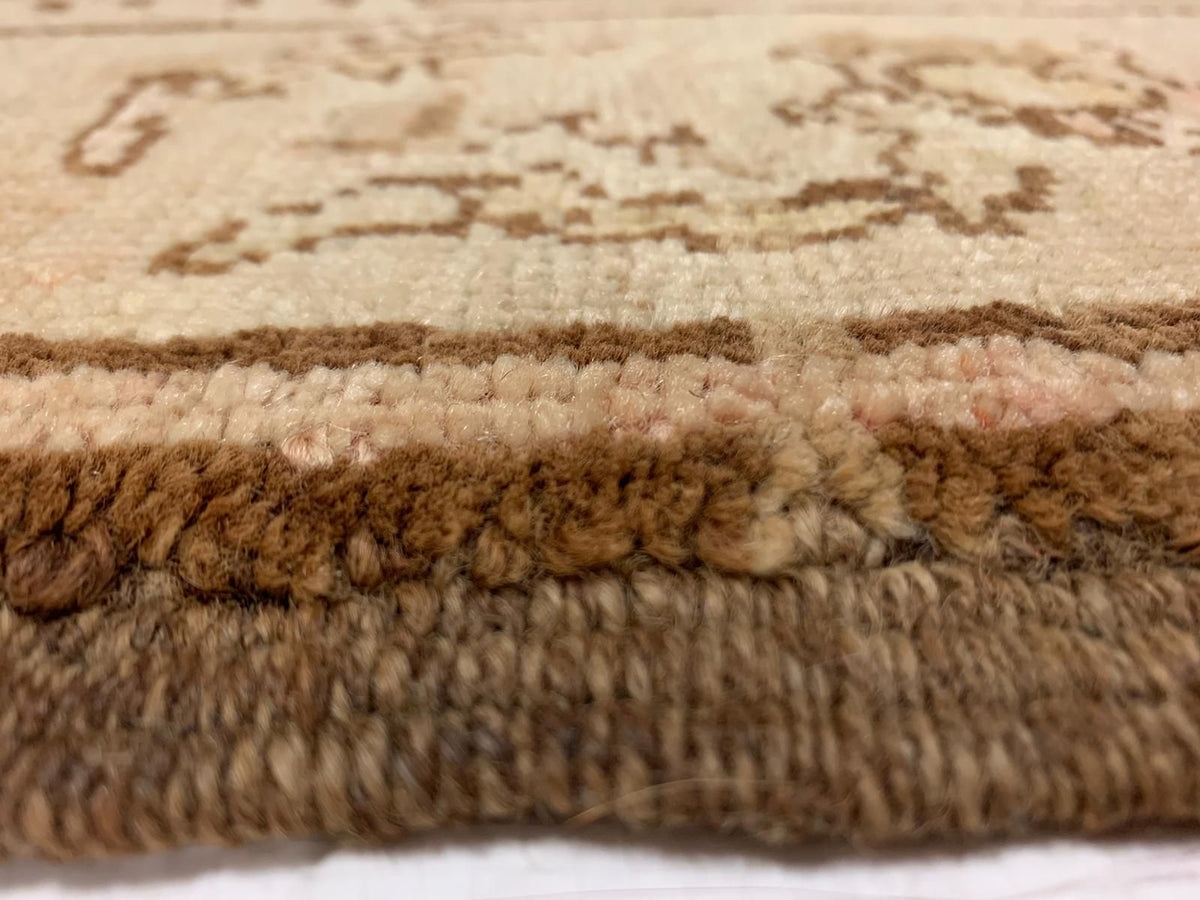 6x10 Brown and Ivory Turkish Tribal Rug