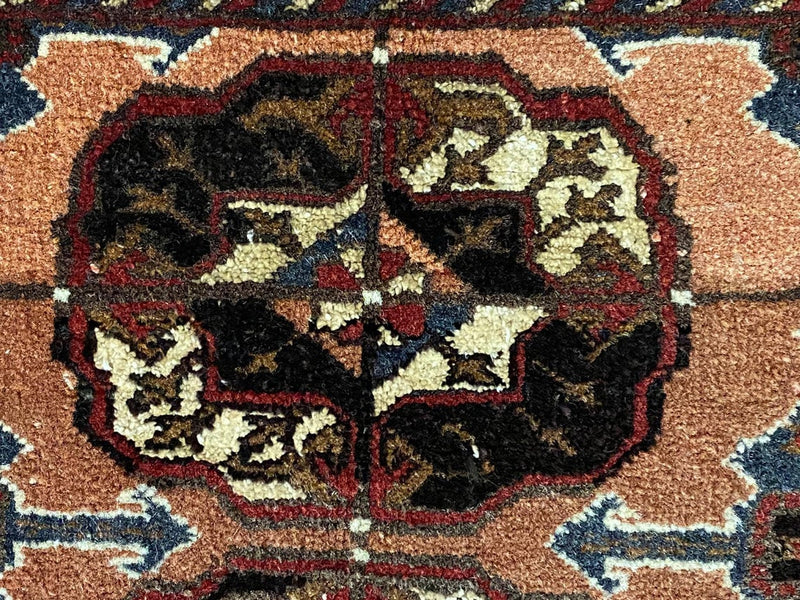4x5 Brown and Beige Anatolian Tribal Rug