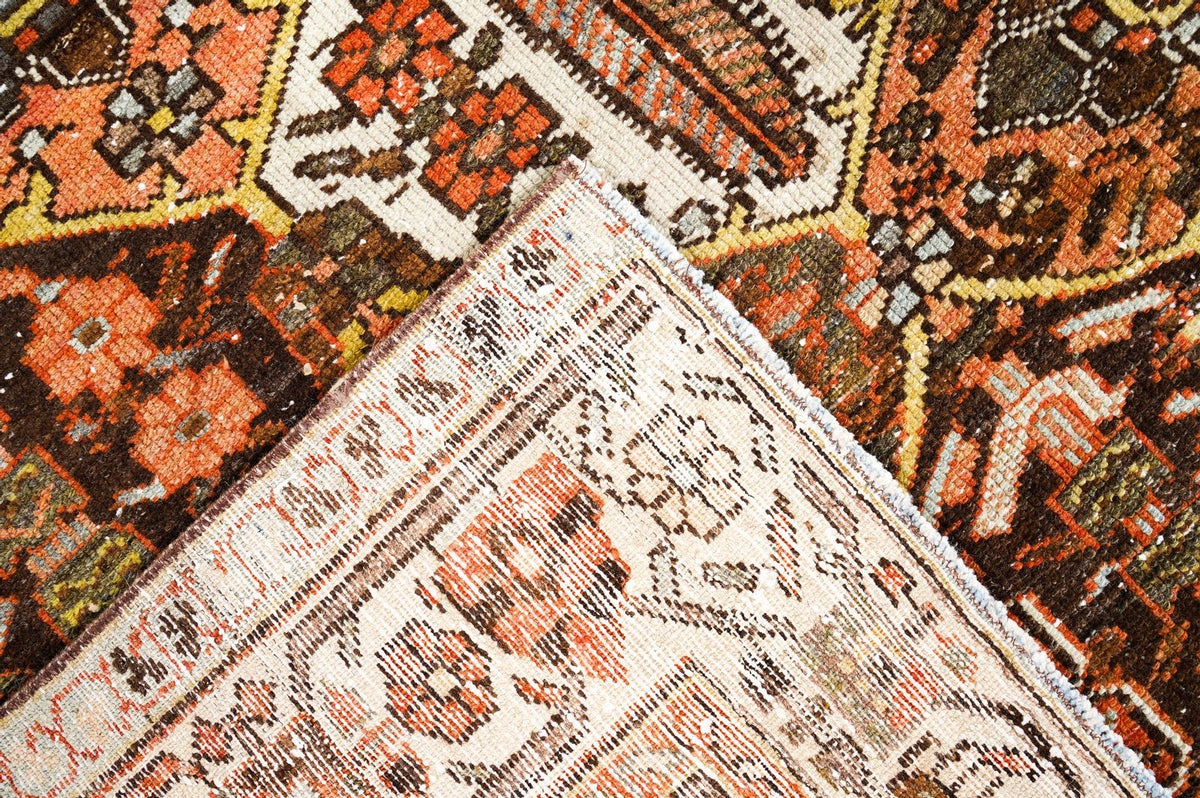 5x6 Brown and Beige Persian Rug