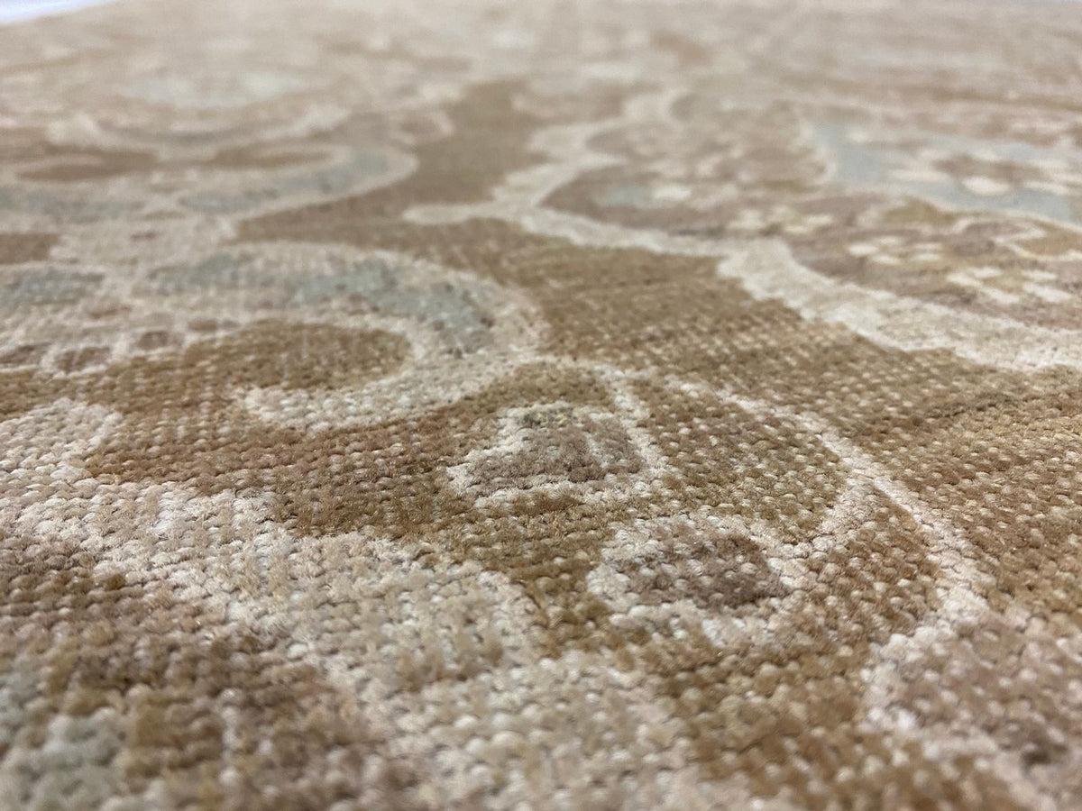 9x12 Brown and Blue Modern Contemporary Rug