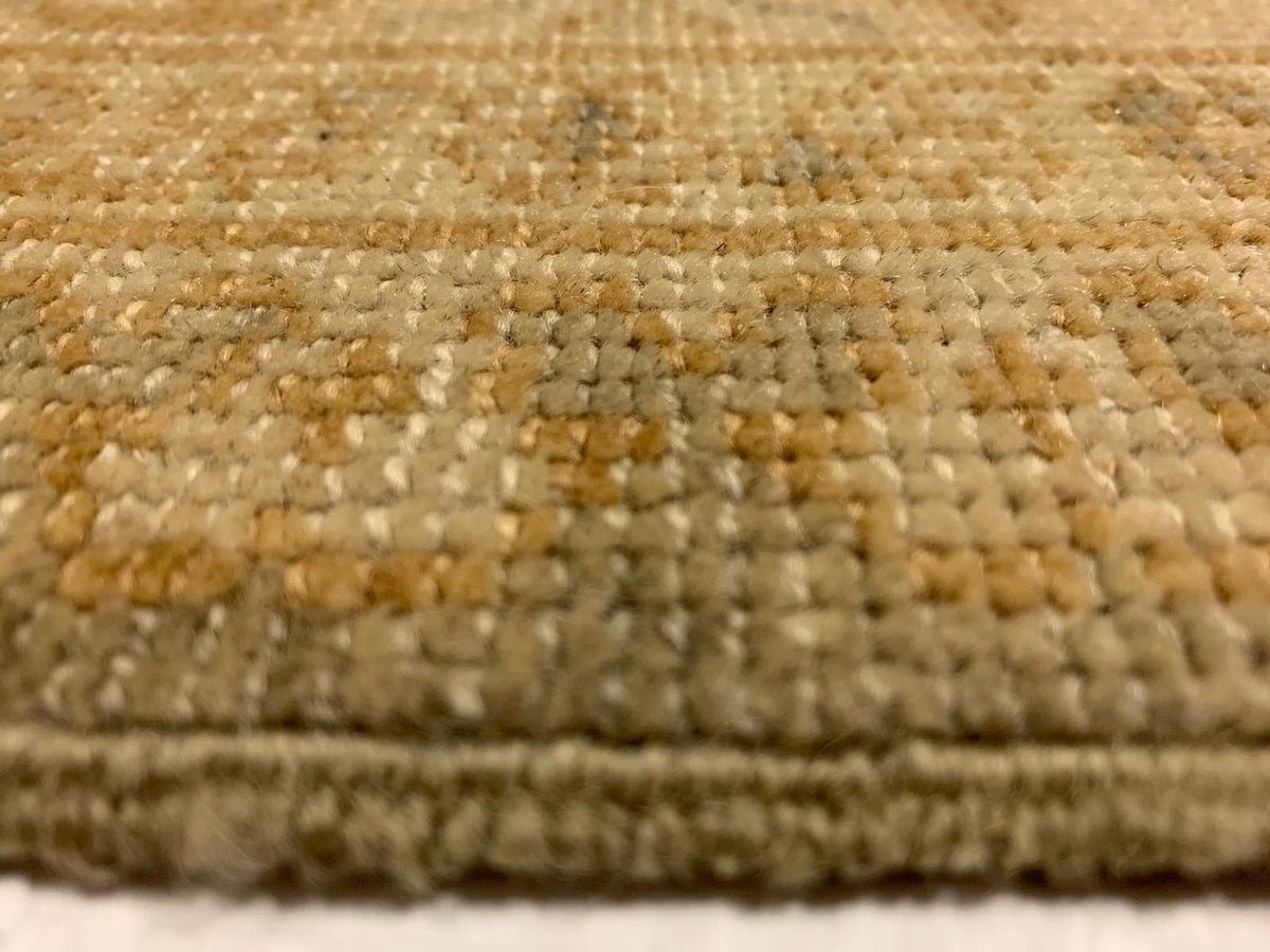 9x11 Ivory and Gray Turkish Oushak Rug
