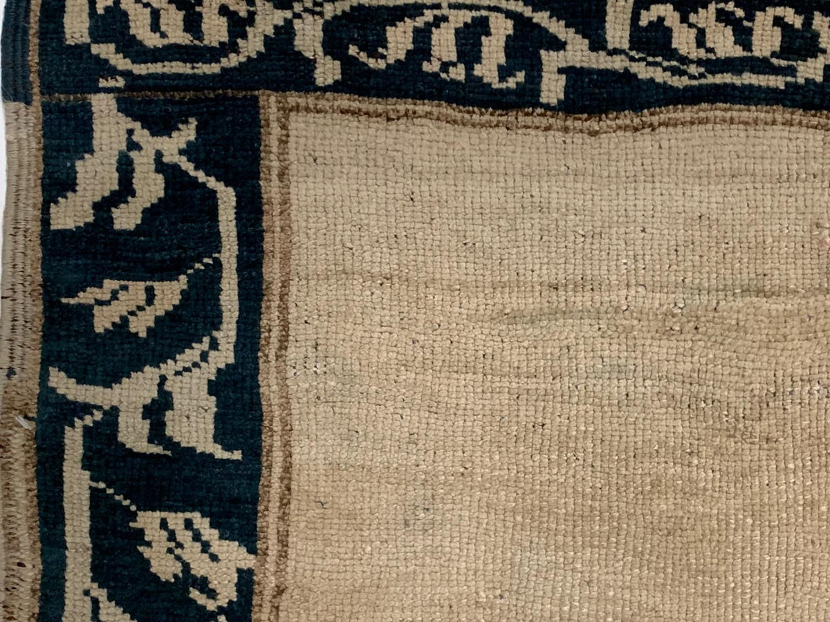 5x9 Gold and Blue Turkish Tribal Rug