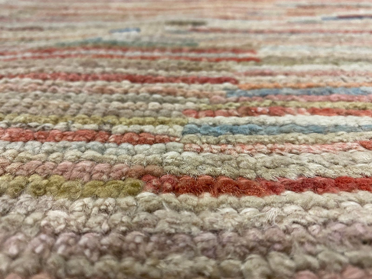 10x12 Pink and Beige Modern Contemporary Rug
