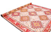 7x9 Red and Beige Turkish Patchwork Rug