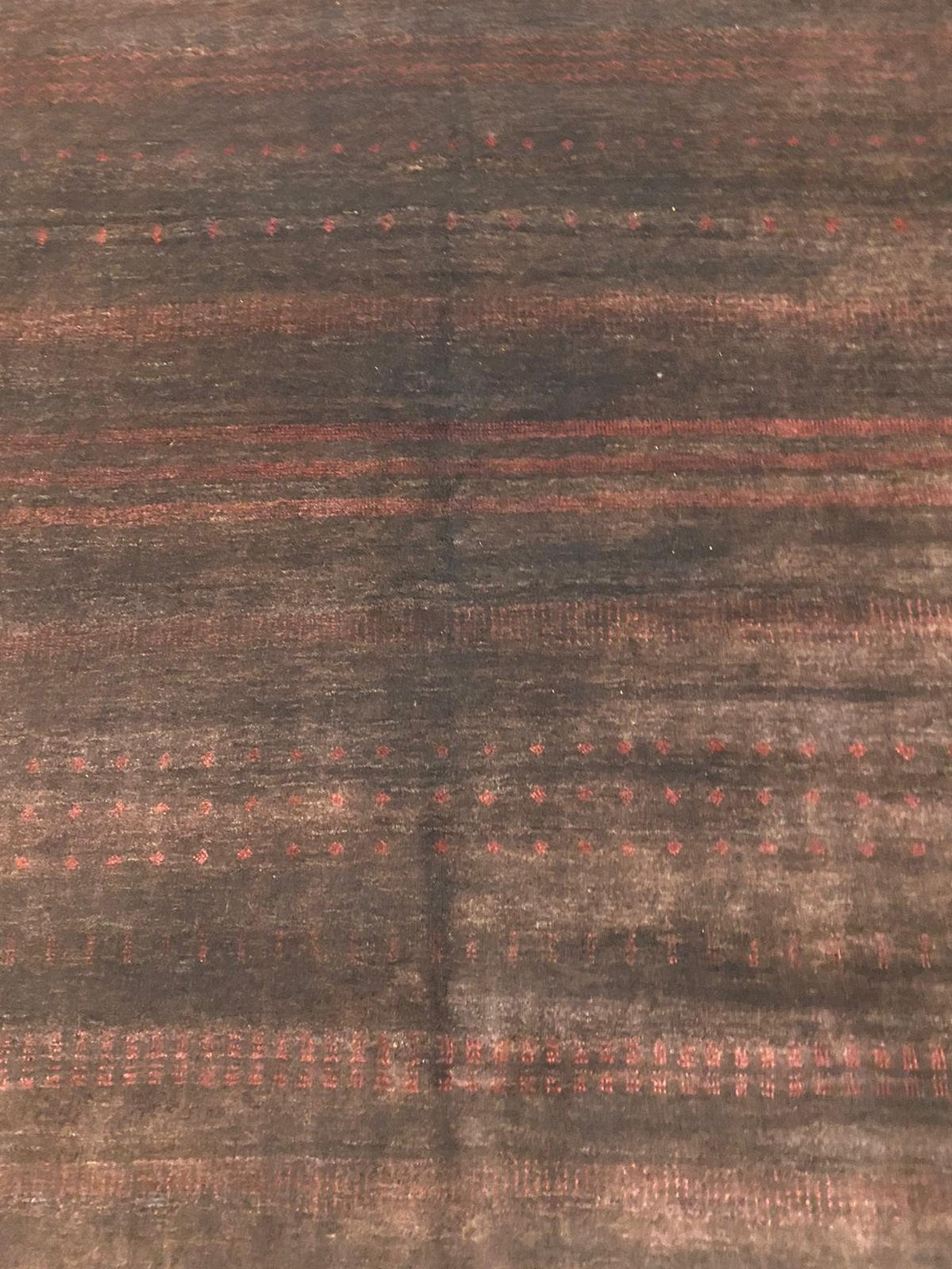 6x6 Brown and Red Modern Contemporary Rug