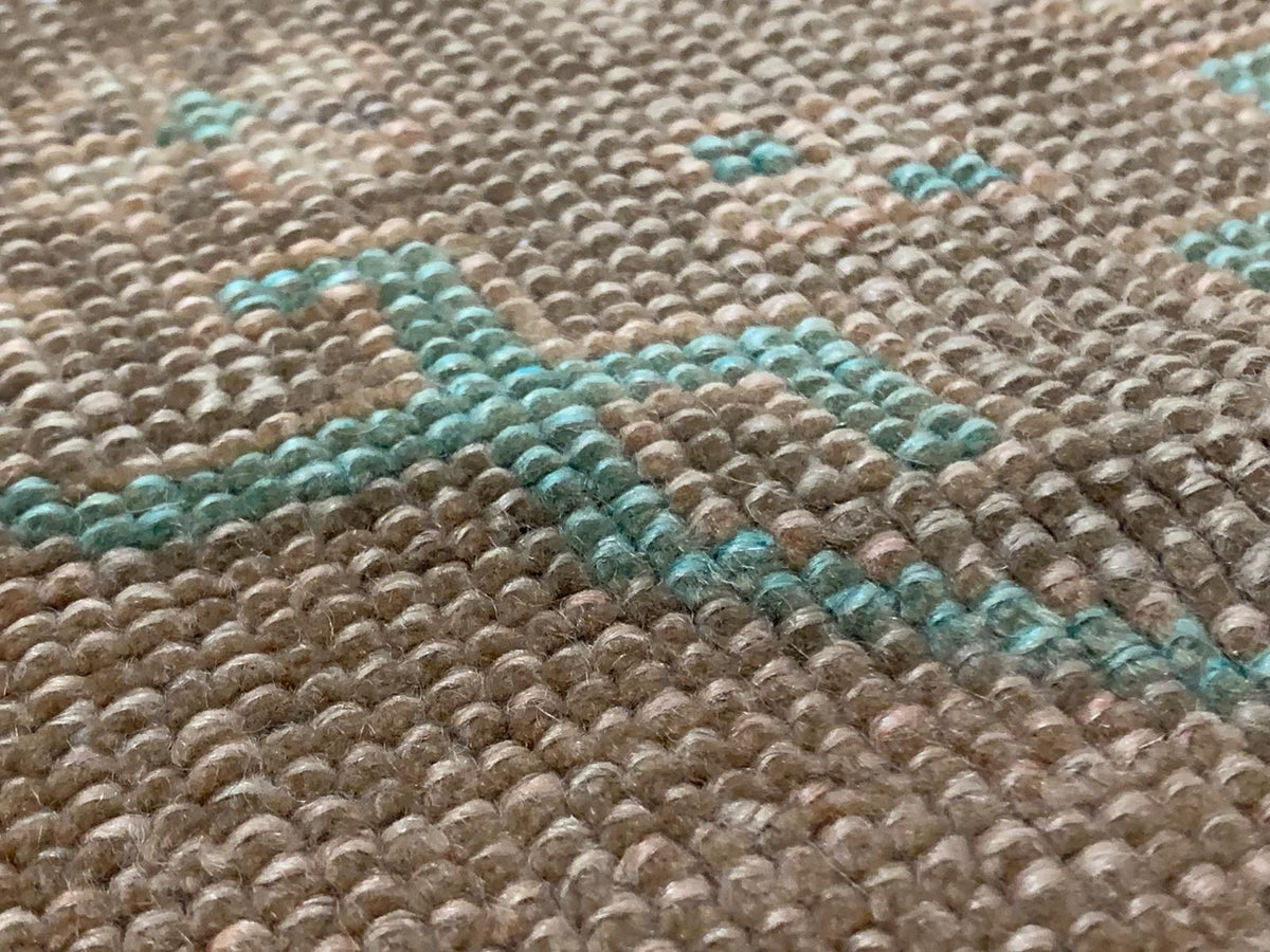 5x10 Beige and Beige Turkish Tribal Runner