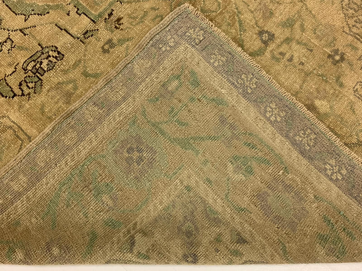 6x10 Ivory and Ivory Turkish Tribal Rug
