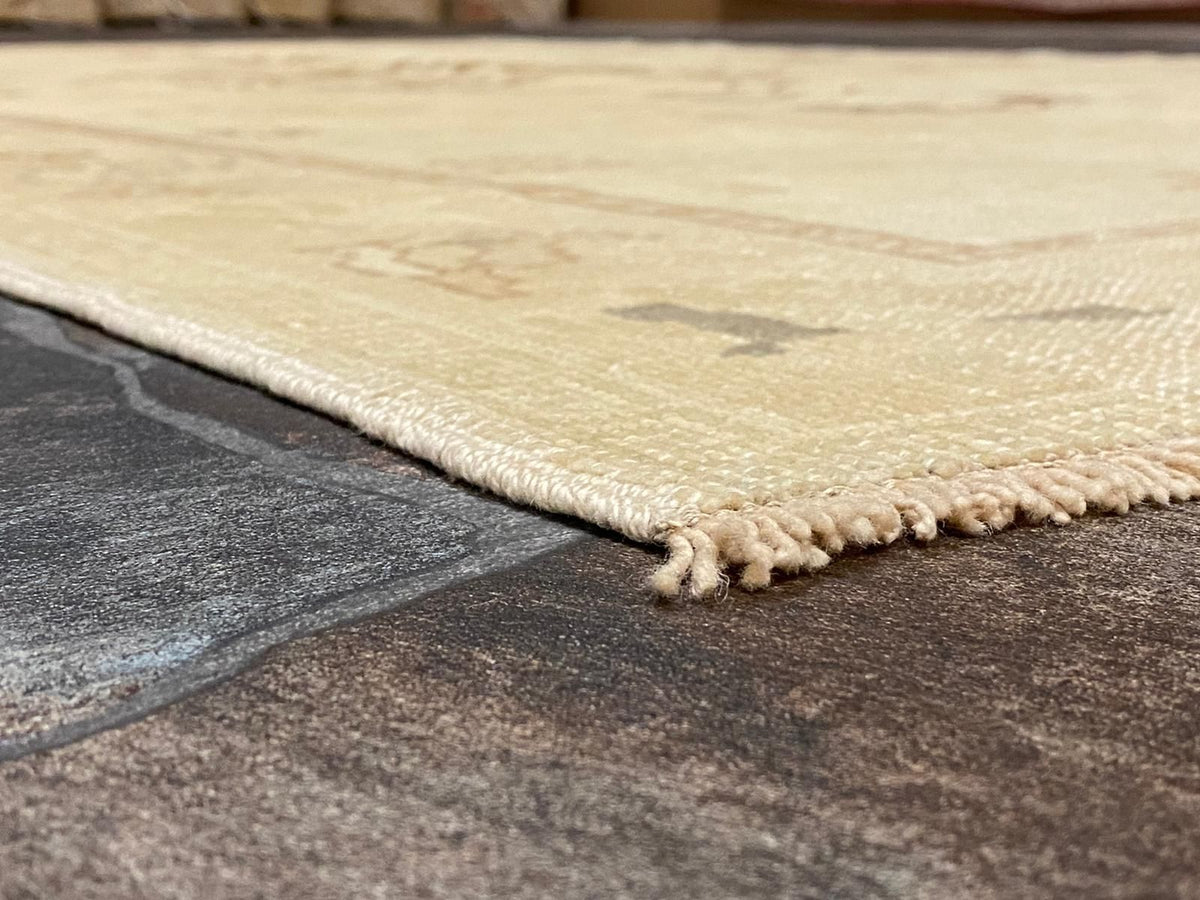 5x8 Gold and Brown Turkish Tribal Rug