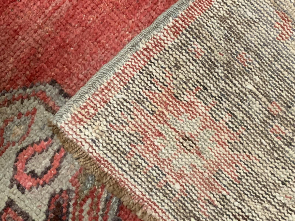 4x7 Red and Gray Turkish Tribal Rug