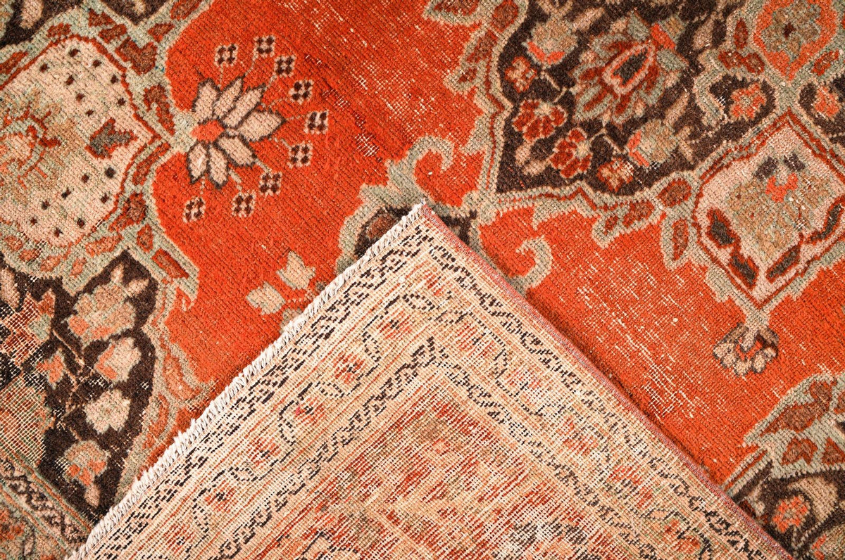 5x7 Orange and Brown Persian Rug