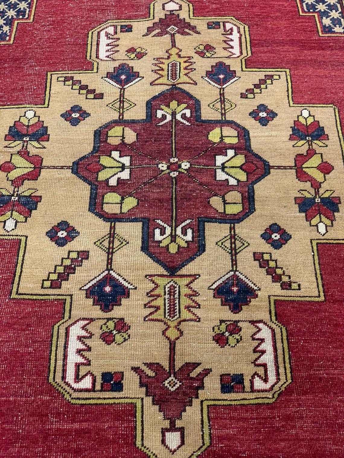 5x11 Red and Gold Turkish Tribal Runner