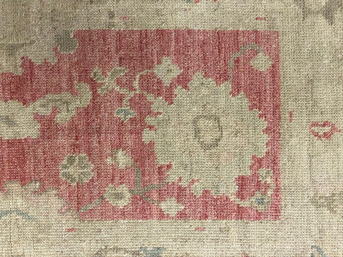 3x5 Pink and Beige Turkish Oushak Rug