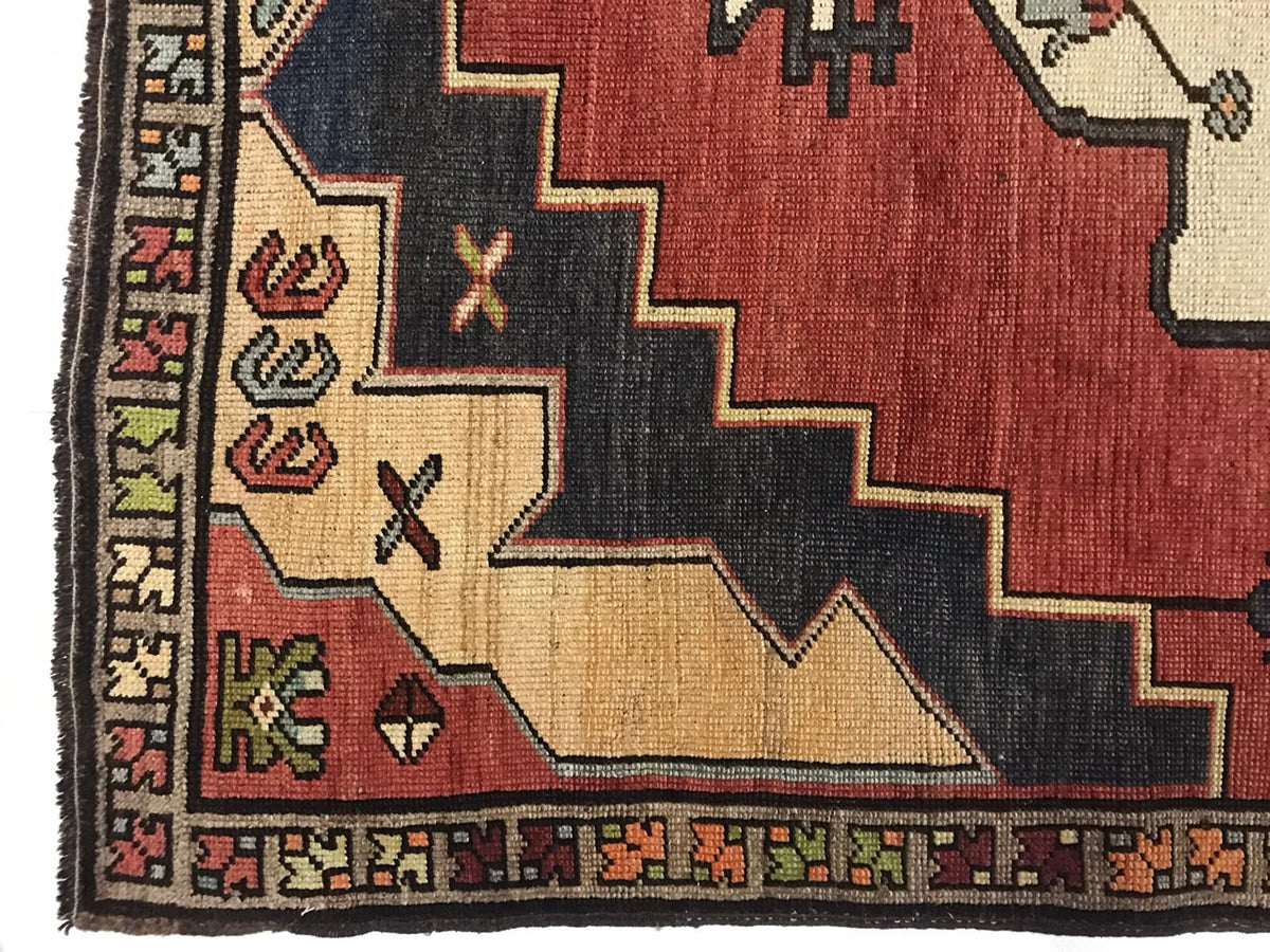 5x11 Red and Gray Turkish Tribal Runner