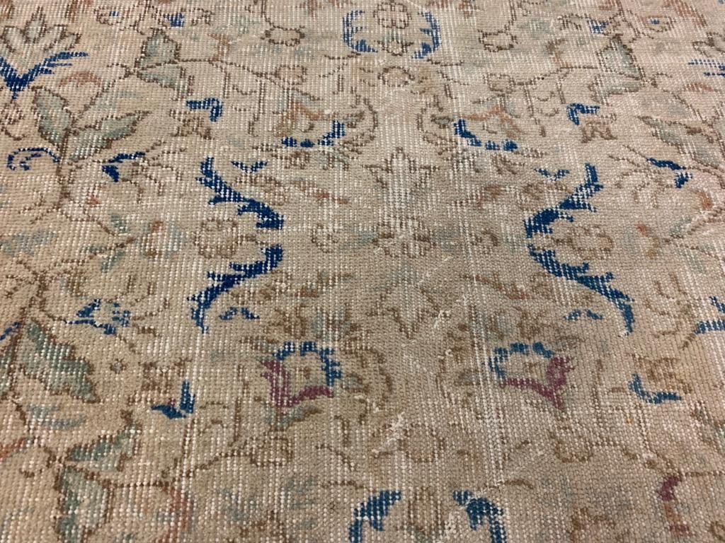 6x11 Green and Ivory Turkish Anatolian Rug