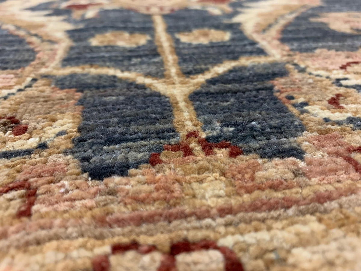 6x9 Gray and Ivory Turkish Oushak Rug