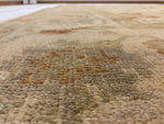 8x10 Gold and Beige Turkish Oushak Rug