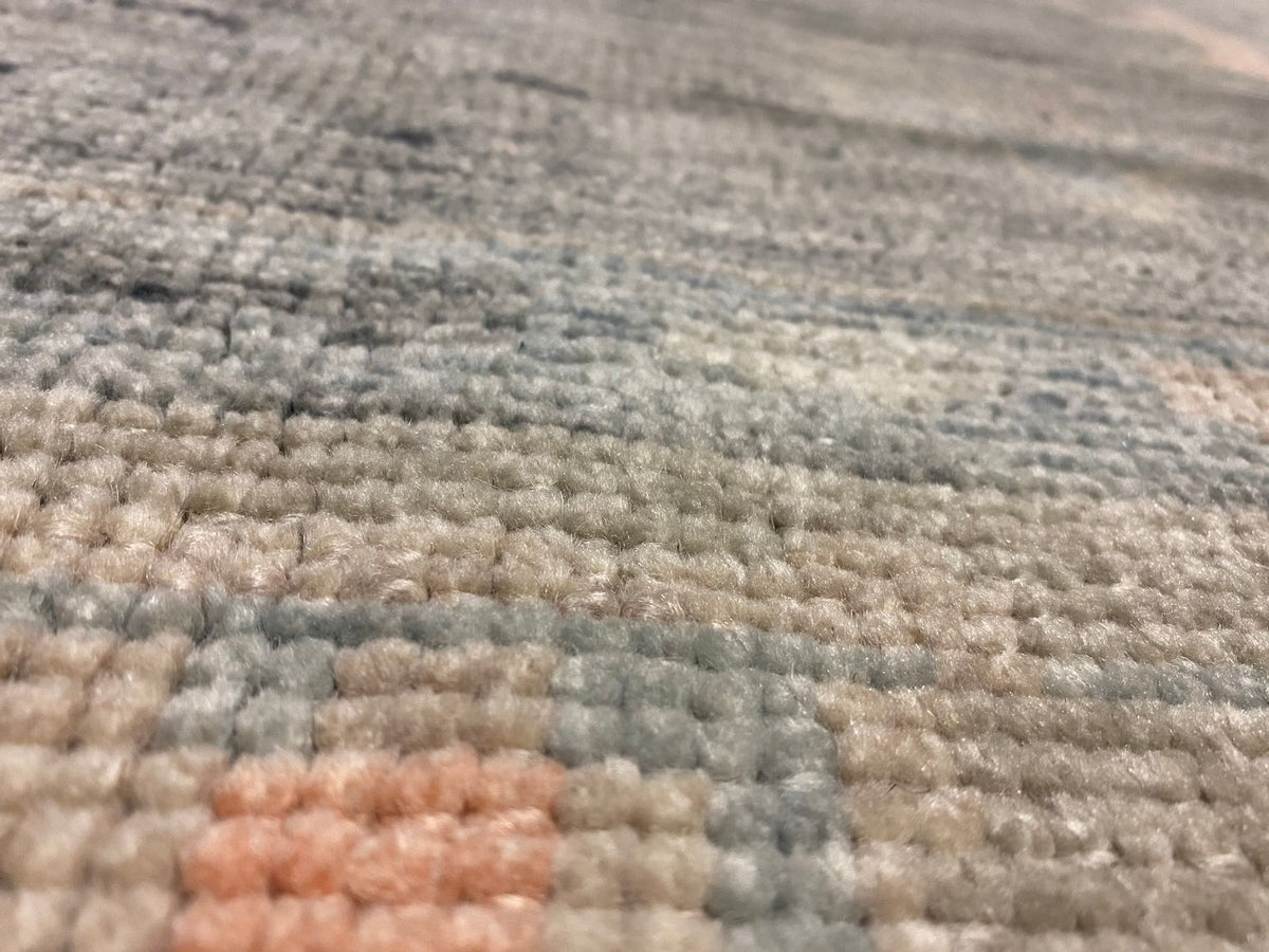 6x8 Gray and Beige Turkish Oushak Rug