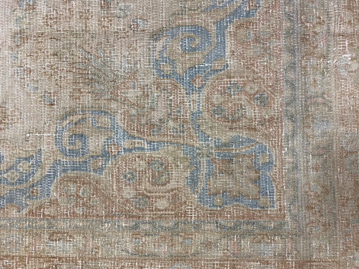 7x10 Blue and Beige Persian Traditional Rug