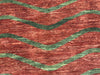 6x7 Red and Green Modern Contemporary Rug