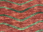 6x7 Red and Green Modern Contemporary Rug