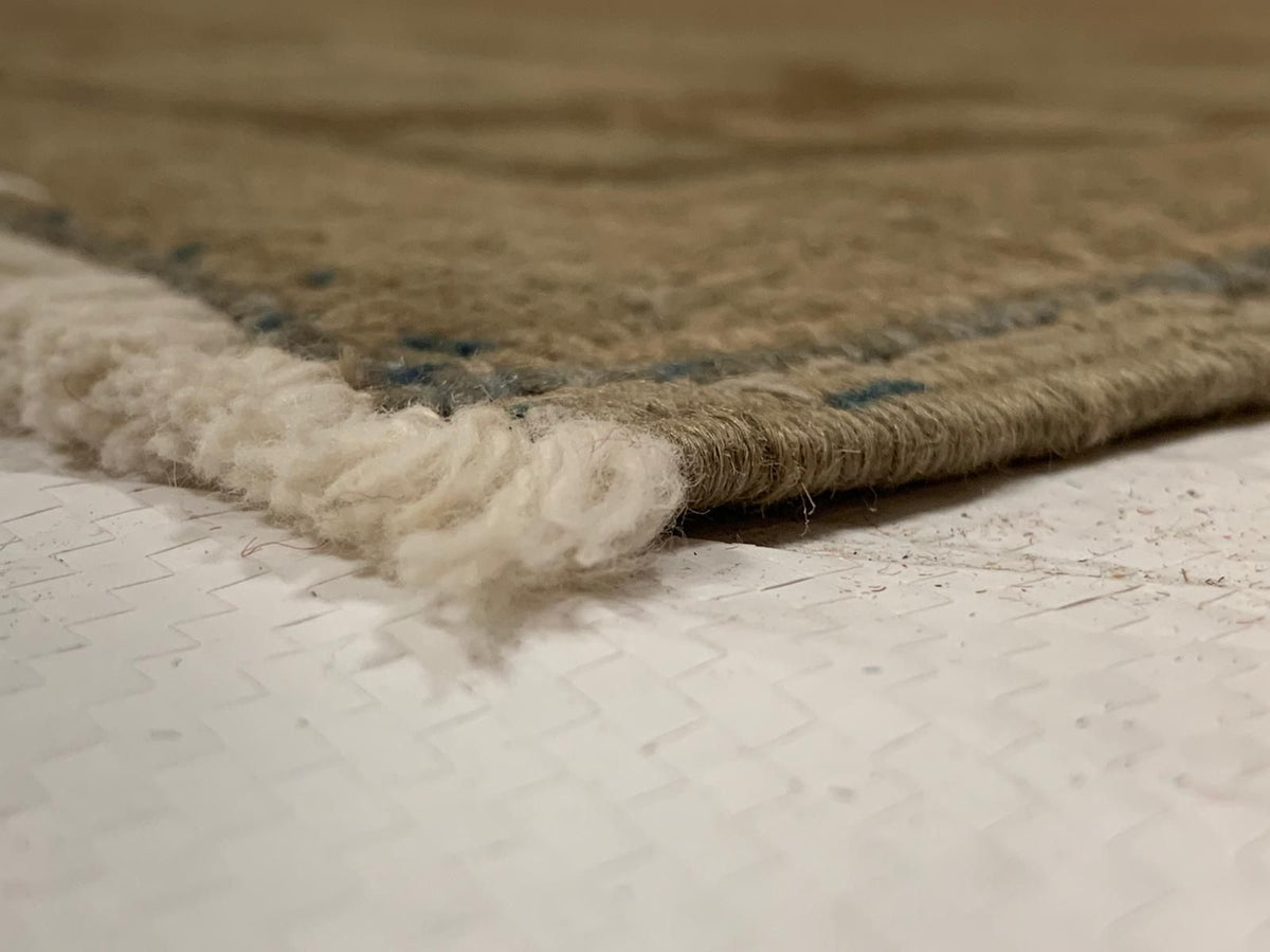 4x8 Ivory and Brown Turkish Tribal Runner