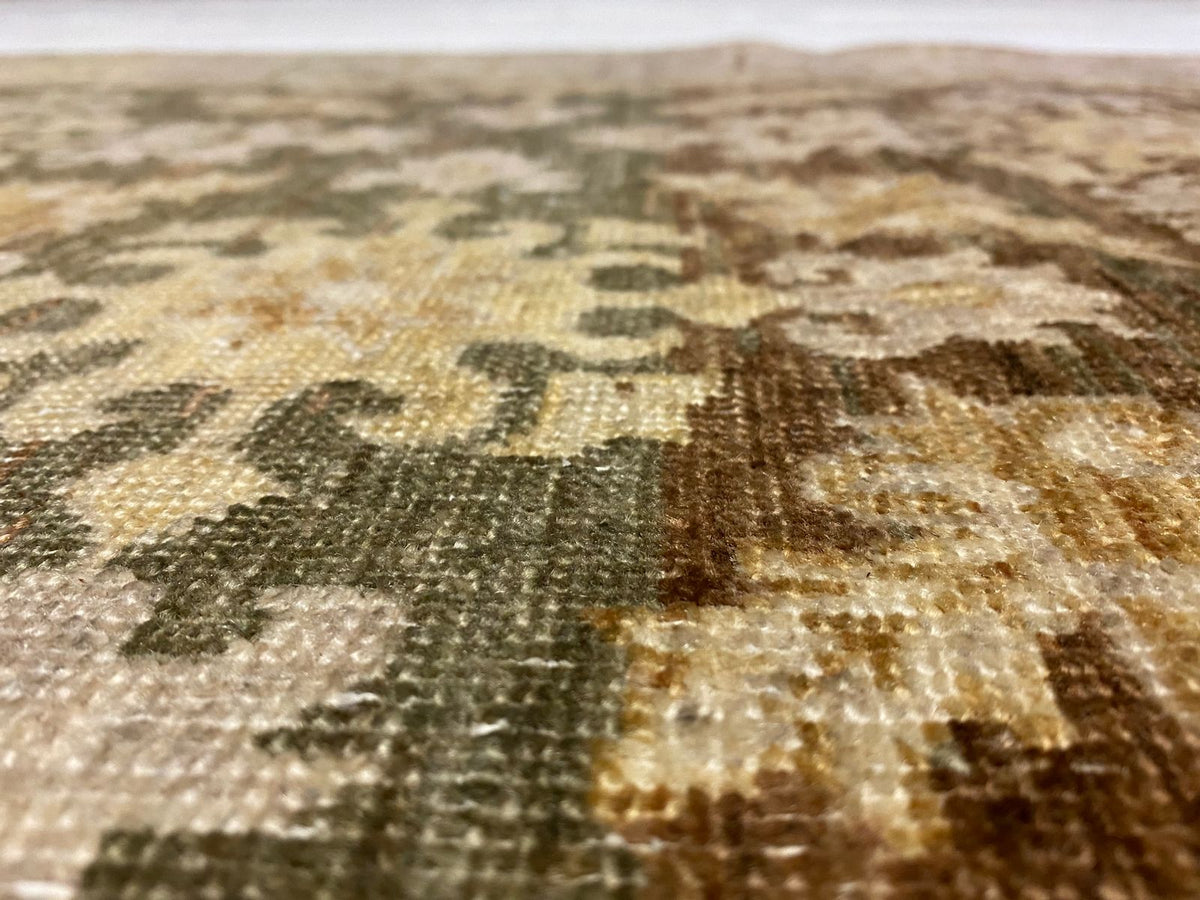 4x6 Brown and Ivory Traditional Rug