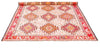 7x9 Red and Beige Turkish Patchwork Rug