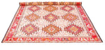 7x9 Red and Beige Turkish Patchwork Rug