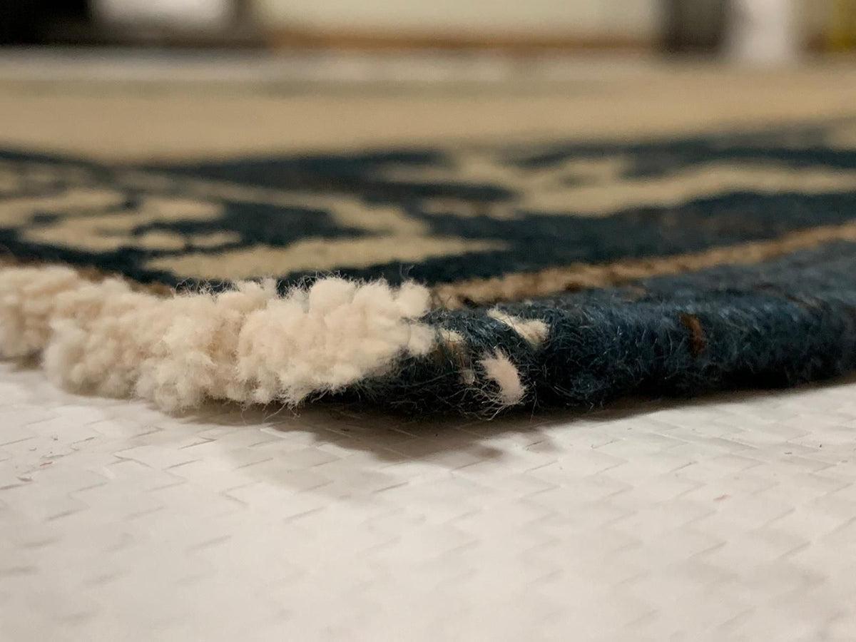 5x9 Gold and Blue Turkish Tribal Rug