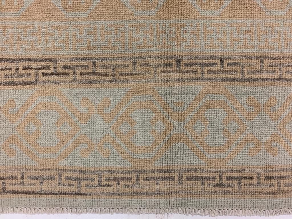 8x10 Brown and Blue Turkish Tribal Rug